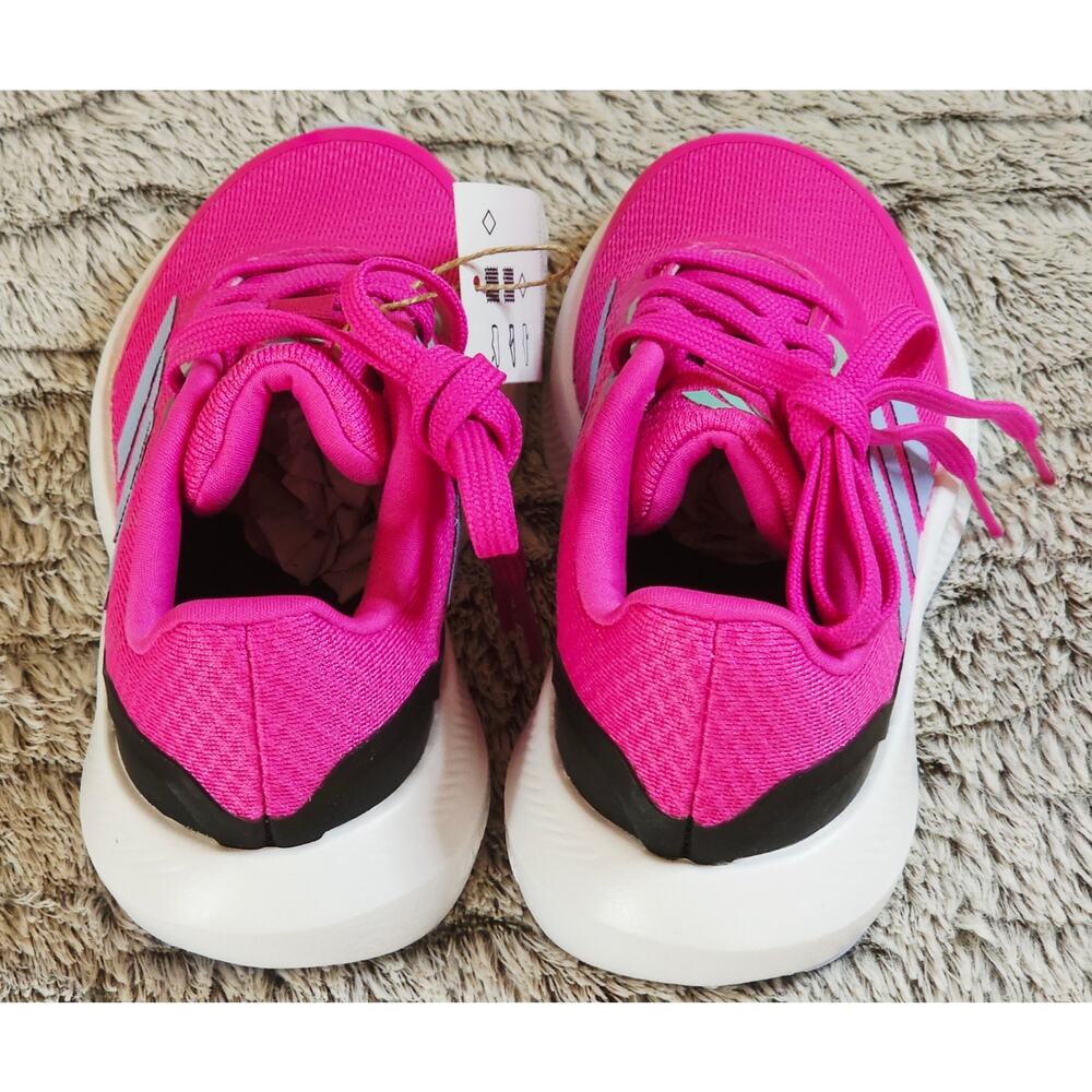 NWOB Adidas Runfalcon 3.0 K Kids Running Shoes Fuchsia Pink Blue - Size 11K - Picture 5 of 8